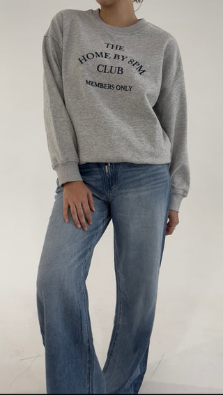 Curfew Queen Crewneck - Grey