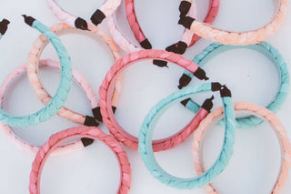 Braided Chiffon Headband - Peach