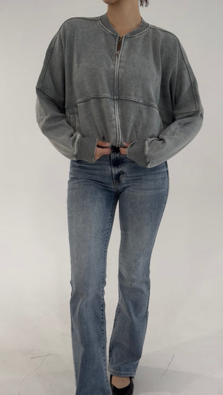 Off Duty Zip-Up Jacket - Green