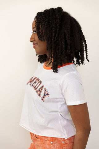 Game Day Tigers Crop Tee