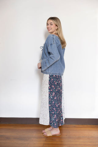 Posey Patchwork Floral Skirt